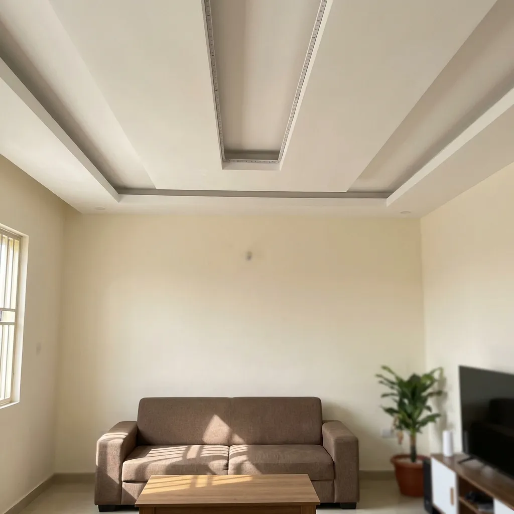 Finished POP Tray Ceiling