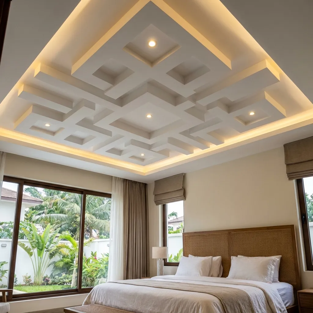 Finished Geometric POP Ceiling