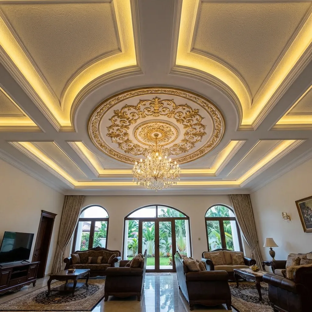 Finished Ornate POP Ceiling