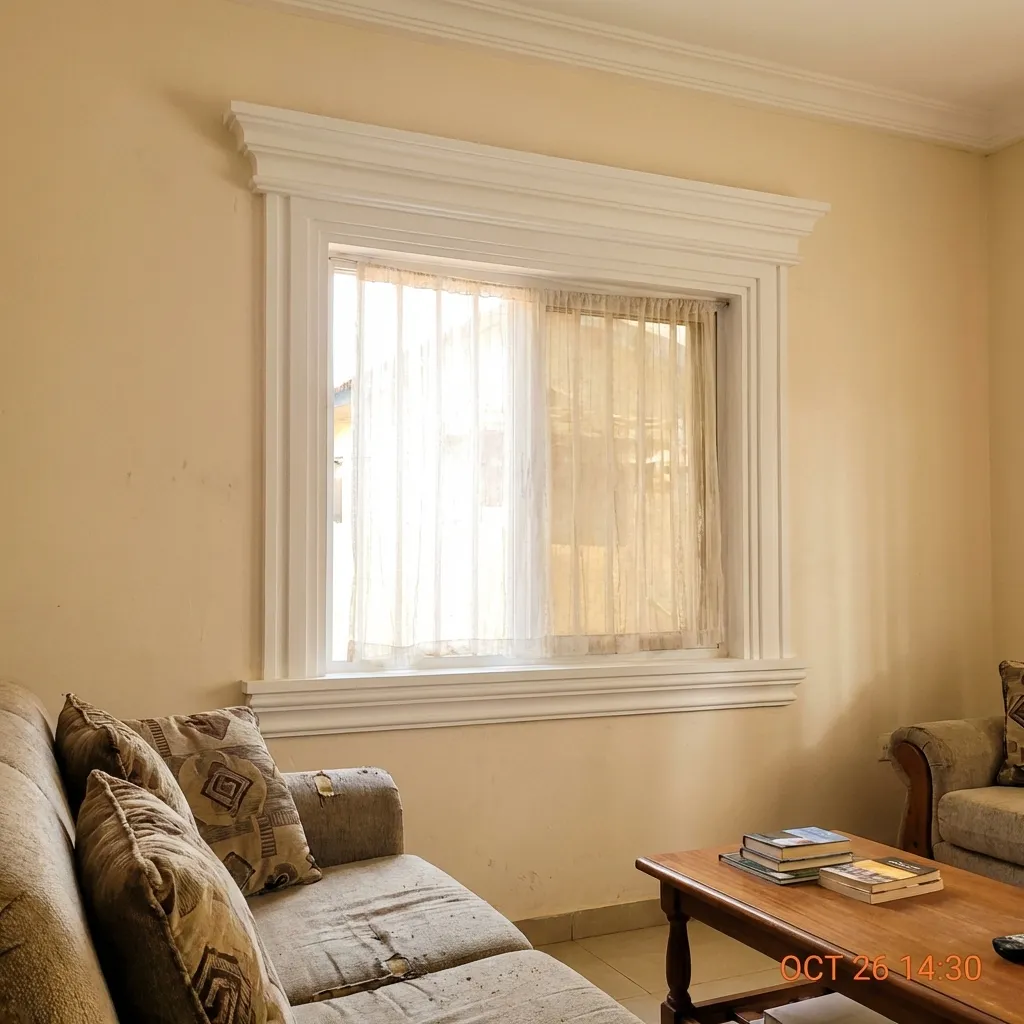 Finished Decorative Tiered Window Frame